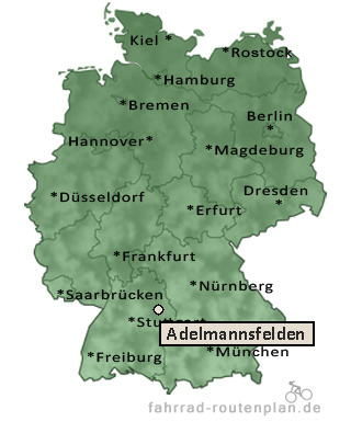 Entfernung Adelmannsfelden