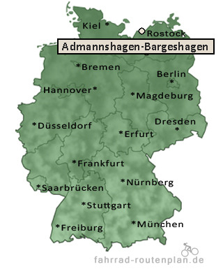 Entfernung Admannshagen-Bargeshagen