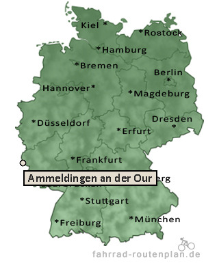 Entfernung Ammeldingen an der Our