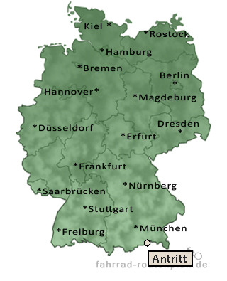 Entfernung Antritt