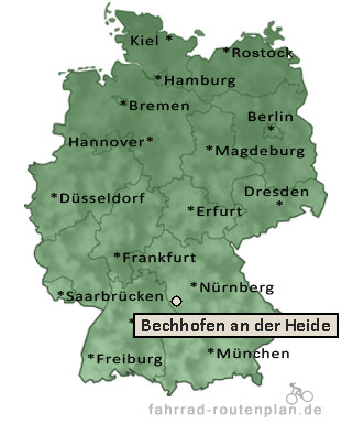 Entfernung Bechhofen an der Heide