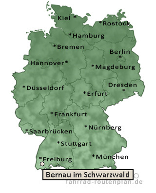 Entfernung Bernau im Schwarzwald