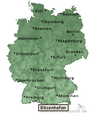 Entfernung Bitzenhofen