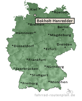 Entfernung Bokholt-Hanredder