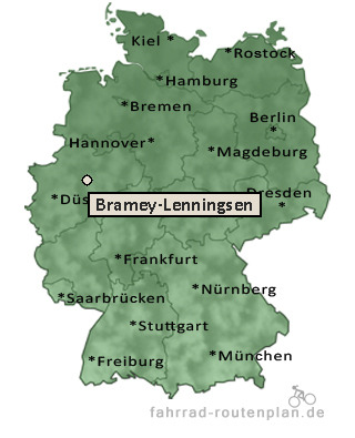 Entfernung Bramey-Lenningsen