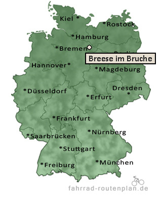Entfernung Breese im Bruche