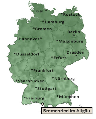 Entfernung Bremenried im Allg&auml;u