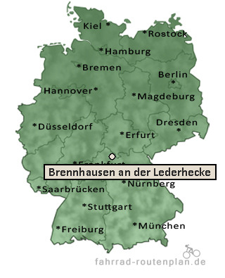 Entfernung Brennhausen an der Lederhecke
