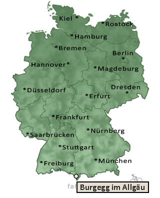 Entfernung Burgegg im Allg&auml;u