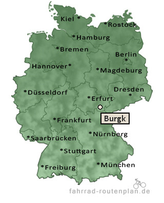 Entfernung Burgk