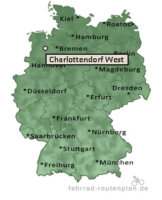 Entfernung Charlottendorf West