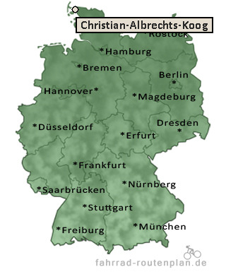 Entfernung Christian-Albrechts-Koog