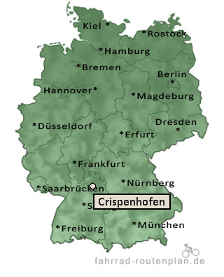 Entfernung Crispenhofen