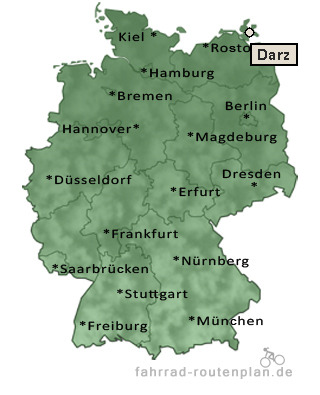 Entfernung Darz