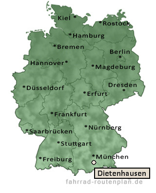 Entfernung Dietenhausen