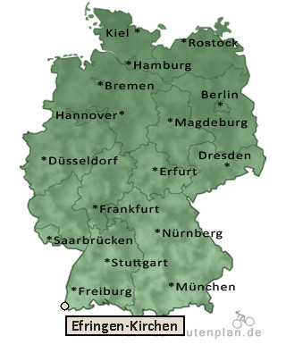 Entfernung Efringen-Kirchen