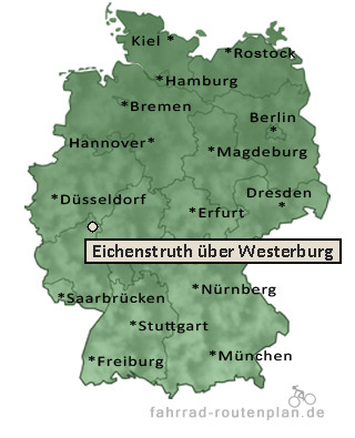 Entfernung Eichenstruth &uuml;ber Westerburg