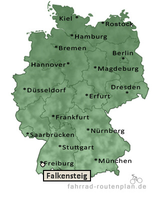 Entfernung Falkensteig