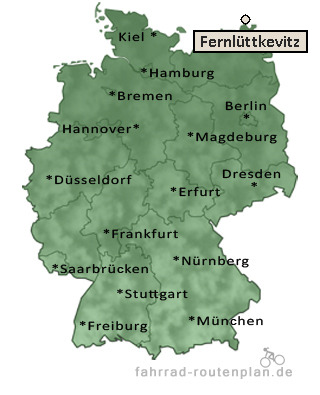 Entfernung Fernl&uuml;ttkevitz