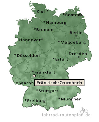 Entfernung Fränkisch-Crumbach