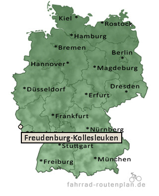 Entfernung Freudenburg-Kollesleuken