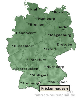 Entfernung Frickenhausen