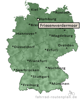 Entfernung Friesenwerdermoor