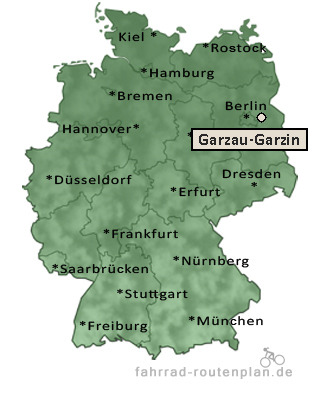 Entfernung Garzau-Garzin