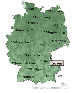 Entfernung Gösen