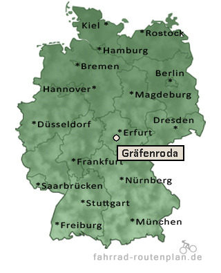 Entfernung Gräfenroda