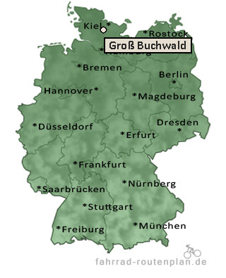 Entfernung Gro&szlig; Buchwald