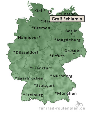 Entfernung Gro&szlig; Schlamin