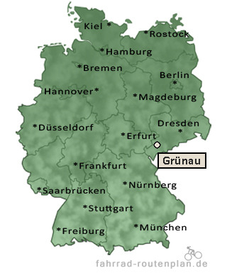 Entfernung Gr&uuml;nau