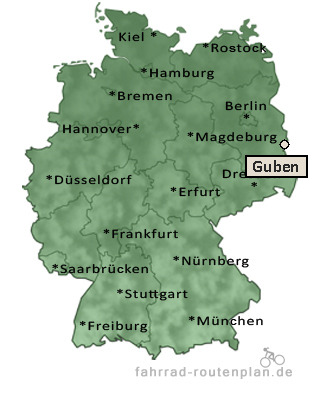 Entfernung Guben