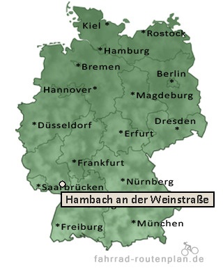 Entfernung Hambach an der Weinstraße