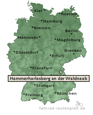 Entfernung Hammerharlesberg an der Waldnaab