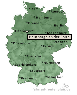 Entfernung Hausberge an der Porta