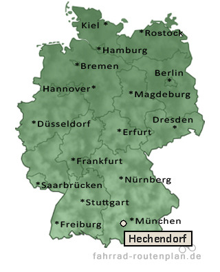Entfernung Hechendorf