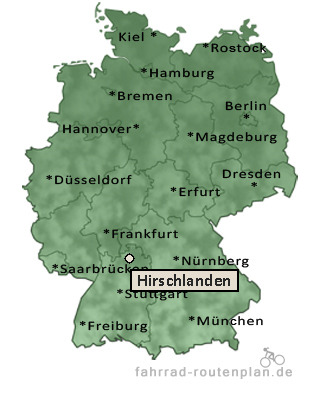 Entfernung Hirschlanden