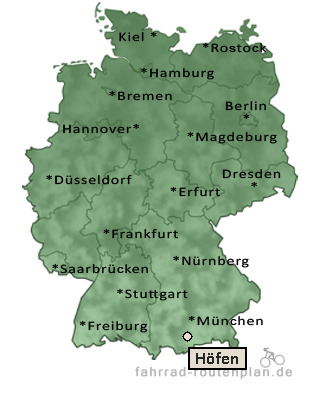 Entfernung H&ouml;fen