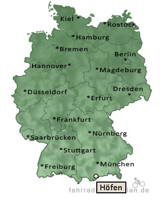 Entfernung Höfen