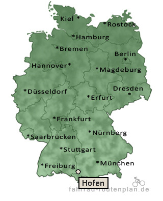 Entfernung Hofen