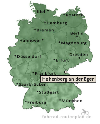 Entfernung Hohenberg an der Eger
