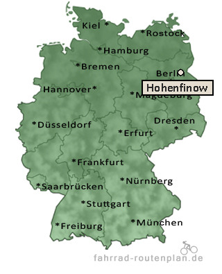 Entfernung Hohenfinow