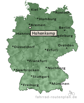 Entfernung Hohenkamp