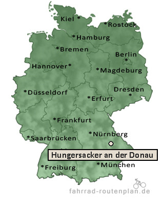 Entfernung Hungersacker an der Donau