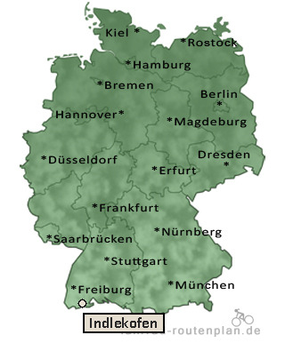 Entfernung Indlekofen