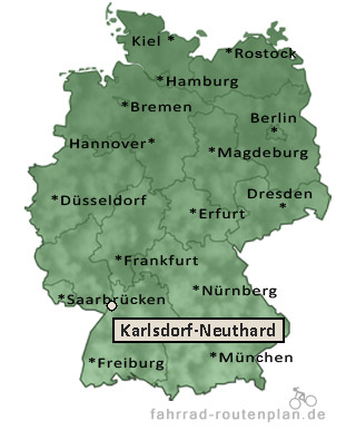 Entfernung Karlsdorf-Neuthard