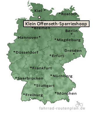 Entfernung Klein Offenseth-Sparrieshoop