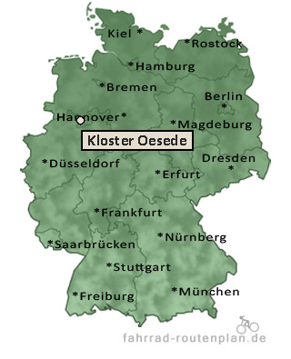 Entfernung Kloster Oesede